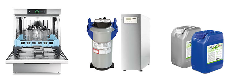 HOBART Geschirrspüler, Wasserfilter, Osmoseanlage und Reinigungsmittel