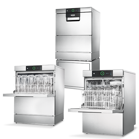 Drei HOBART Gläserspülmaschinen in verschiedenen Größen