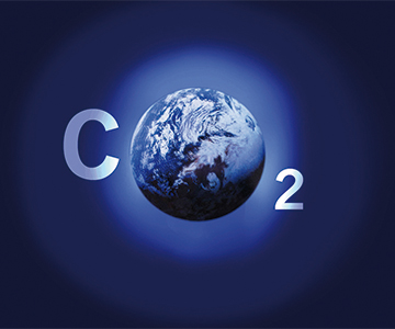 Weltkugel CO2