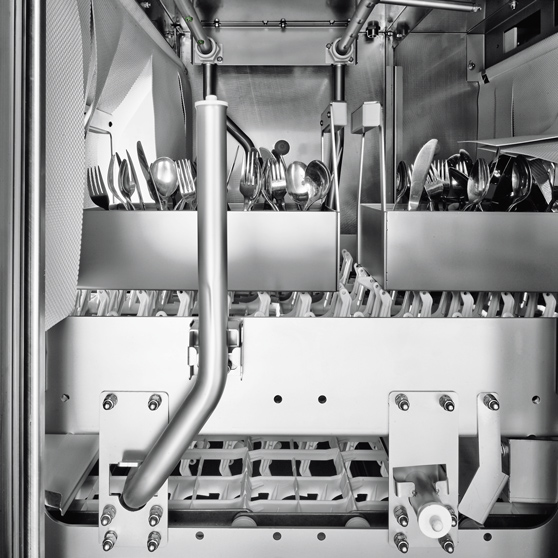 HOBART Teil der Korbtransportmaschine mit Besteck