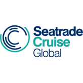 Logo der Seatrade Cruise Global Messe, einer internationalen Veranstaltung für die Kreuzfahrtbranche mit Ausstellern, Innovationen und Networking-Möglichkeiten.