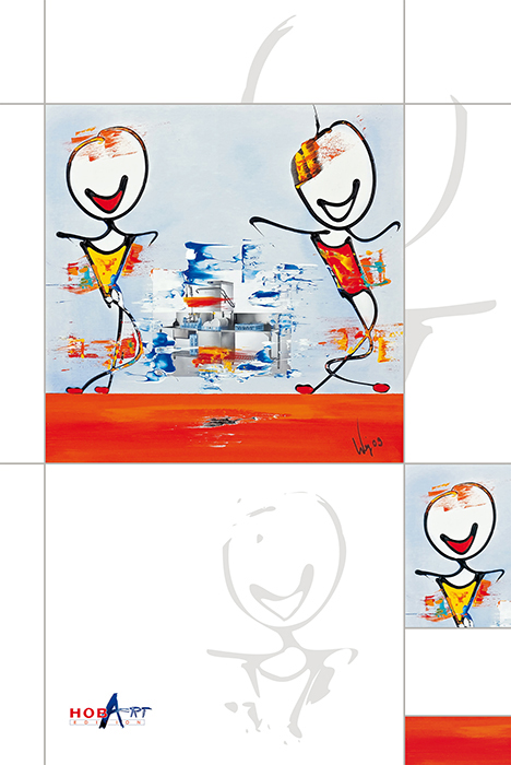 HOBART Kunstdruck von Manfred Weig "Freundliche Menschen"